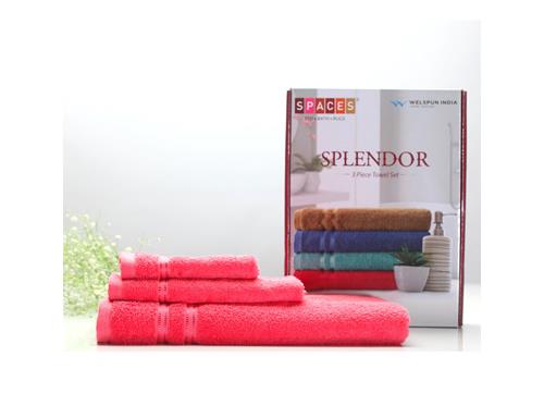 Welspun Splendor 3 Pcs Cotton Towel Set