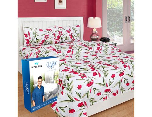 Welspun Classic Double Bedsheet Pillow Cover