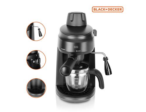 BLACK+DECKER BXCM0401IN 4-CUP ESPRESSO & CAPPUCCINO COFFEE MAKER