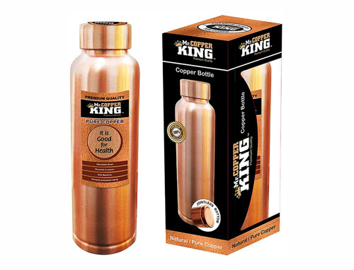 Mr Copper King Premium Copper Bottle 900 ml Joint less