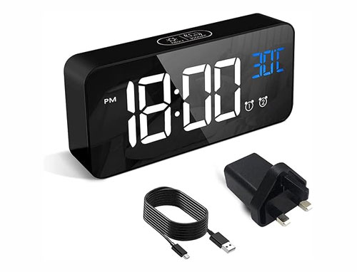 New Era Plastic Digital Smart Backlight Alarm Clock with Automatic Sensor