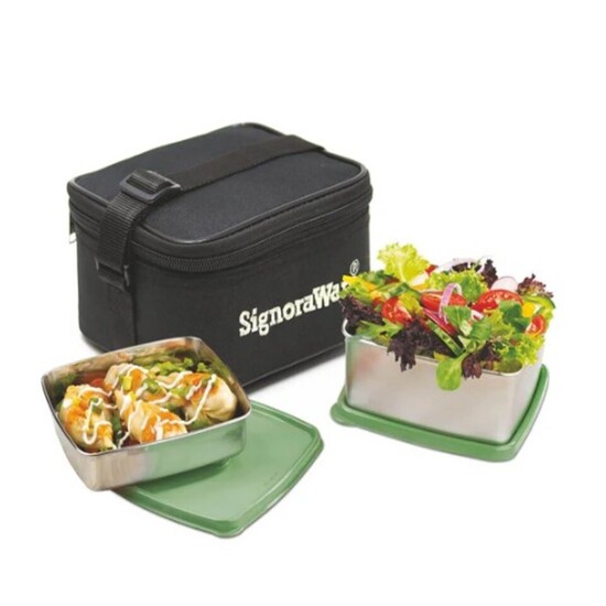 Signoraware Quick Carry Steel Lunch Box -3529